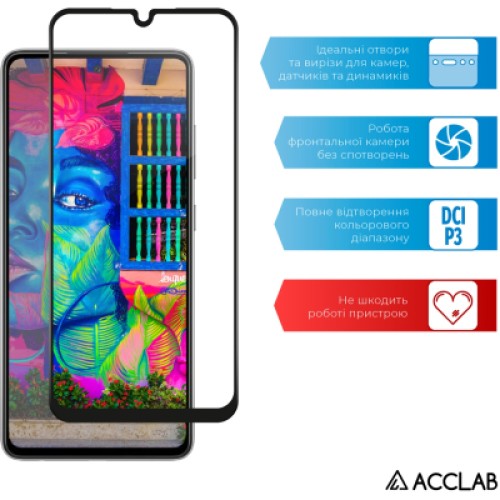 Стекло защитное ACCLAB Full Glue Samsung A25 5G Black (1283126573965)