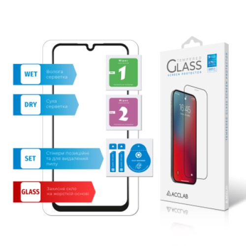 Стекло защитное ACCLAB Full Glue Samsung A25 5G Black (1283126573965)