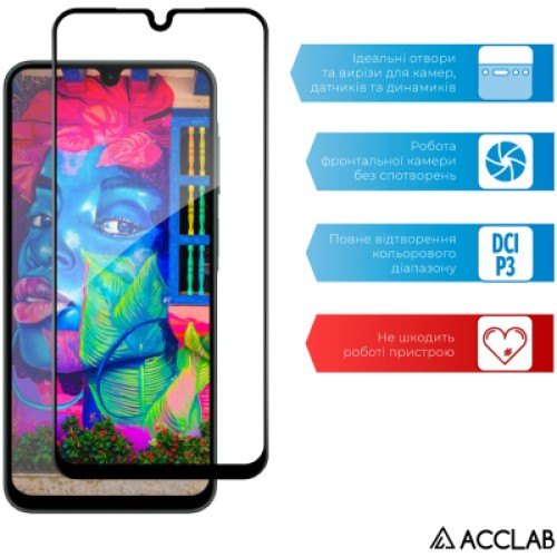 Стекло защитное ACCLAB Full Glue Samsung A26 Black (1283126608025)