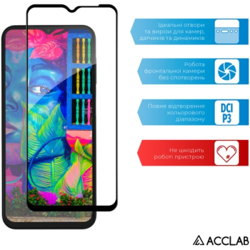 Стекло защитное ACCLAB Full Glue Samsung M13 Black (1283126544927)