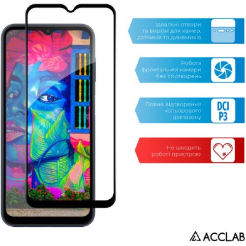 Стекло защитное ACCLAB Full Glue Samsung M14 Black (1283126579882)