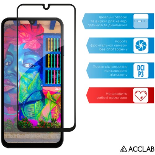 Стекло защитное ACCLAB Full Glue Samsung M15 Black (1283126591709)