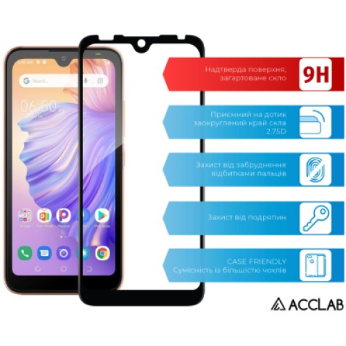 Стекло защитное ACCLAB Full Glue Tecno Pop 5 Go Black (1283126573347)