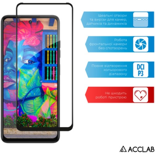 Стекло защитное ACCLAB Full Glue Tecno Spark 20 Black (1283126588976)
