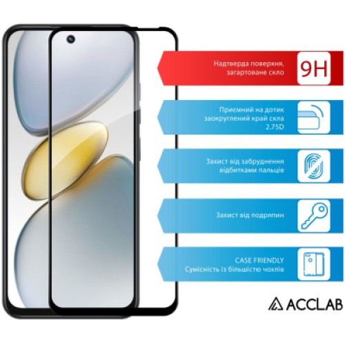 Стекло защитное ACCLAB Full Glue Tecno Spark Go 1 Black (1283126607745)