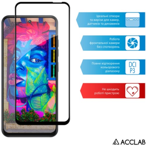 Стекло защитное ACCLAB Full Glue Tecno Spark Go 1 Black (1283126607745)