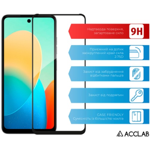 Стекло защитное ACCLAB Full Glue Tecno Spark Go 2024 Black (1283126589096)