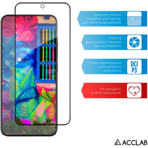 Стекло защитное ACCLAB Full Glue Xiaomi 13 Black (1283126559297)