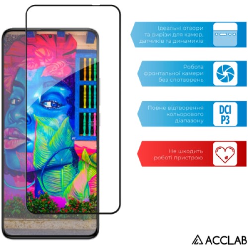 Стекло защитное ACCLAB Full Glue Xiaomi PocoF5 Pro Black (1283126589959)