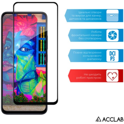 Стекло защитное ACCLAB Full Glue Xiaomi Redmi 13 Black (1283126592904)