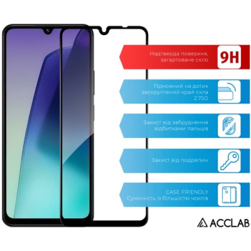 Стекло защитное ACCLAB Full glue Xiaomi Redmi A4 Black (1283126613272)