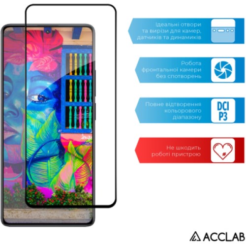 Стекло защитное ACCLAB Full Glue Xiaomi Redmi Note 13 Pro 4G Black (1283126583780)