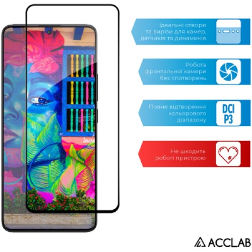 Стекло защитное ACCLAB Full Glue Xiaomi Redmi Note 13 Pro Plus 5G Black (1283126583827)