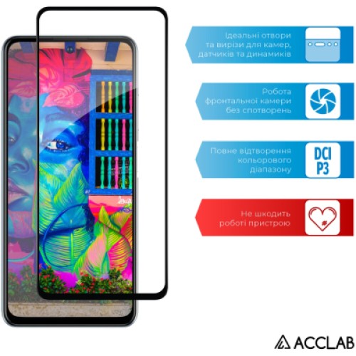 Стекло защитное ACCLAB Full Glue ZTE V40S Black (1283126575655)