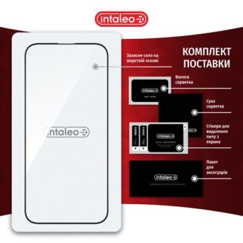 Стекло защитное Intaleo Full Glue Apple iPhone 16 Pro Black (1283126593802)
