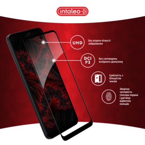 Стекло защитное Intaleo Full Glue MOTO E30/E40 Black (1283126545818)