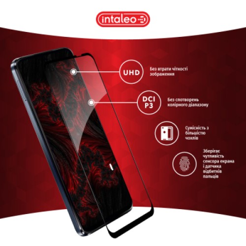 Стекло защитное Intaleo Full Glue Moto G54 Black (1283126582431)