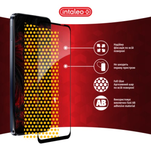 Стекло защитное Intaleo Full Glue Moto G54 Black (1283126582431)