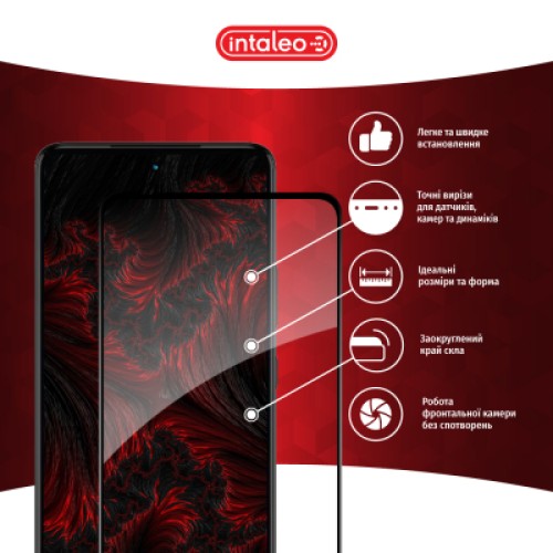 Стекло защитное Intaleo Full Glue Moto G72 Black (1283126582998)