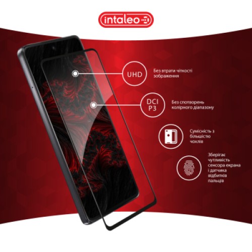 Стекло защитное Intaleo Full Glue Moto G72 Black (1283126582998)