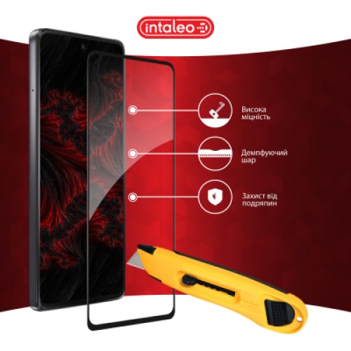 Стекло защитное Intaleo Full Glue Moto G72 Black (1283126582998)