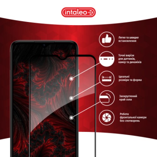 Стекло защитное Intaleo Full Glue Nokia C22 Black (1283126582301)