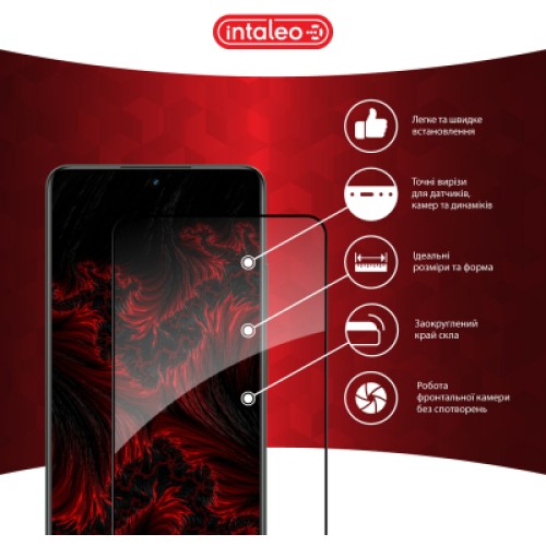 Стекло защитное Intaleo Full Glue Realme 12+ Black (1283126592485)