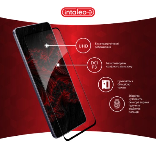 Стекло защитное Intaleo Full Glue Realme 13+ Black (1283126607523)