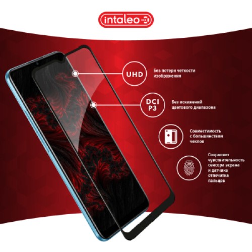 Стекло защитное Intaleo Full Glue RealMe C21Y Black (1283126518515)