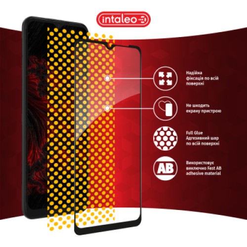 Стекло защитное Intaleo Full Glue Samsung A03 Black (1283126521638)