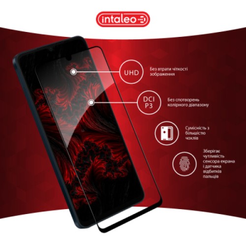 Стекло защитное Intaleo Full Glue Samsung A06 Black (1283126598708)