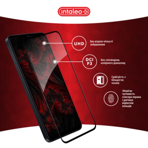 Стекло защитное Intaleo Full Glue Samsung A55 Black (1283126588860)