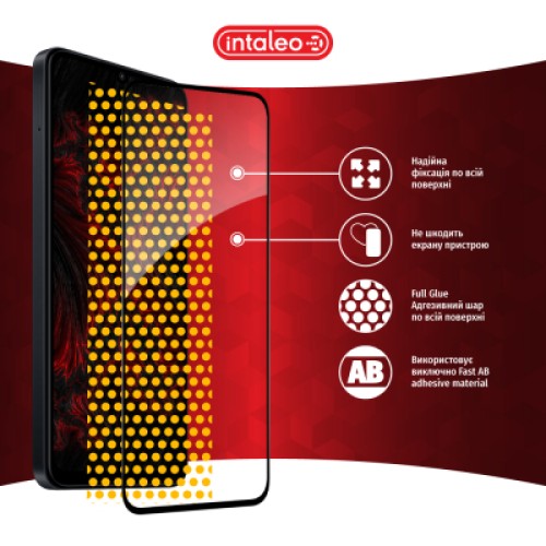 Стекло защитное Intaleo Full Glue Samsung A55 Black (1283126588860)