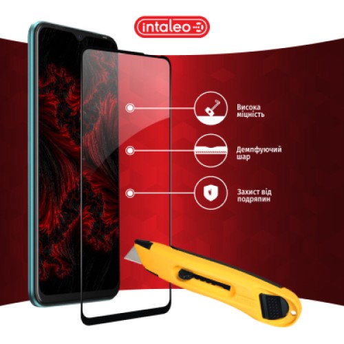 Стекло защитное Intaleo Full Glue Tecno Spark 8C Black (1283126542480)