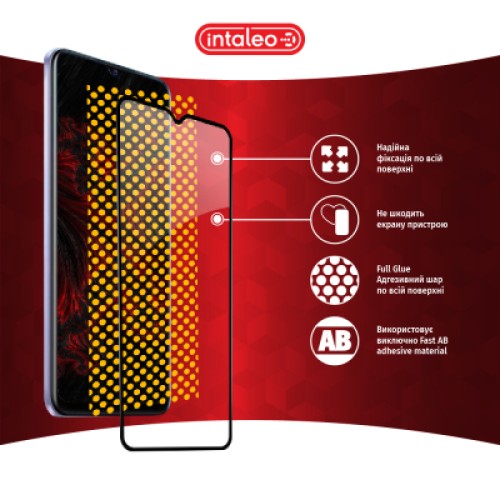 Стекло защитное Intaleo Full Glue Vivo Y21 Black (1283126526954)