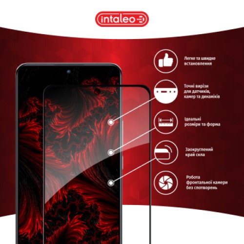 Стекло защитное Intaleo Full Glue Xiaomi 12T/12T Pro Black (1283126546433)