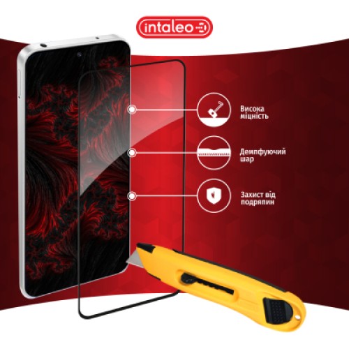 Стекло защитное Intaleo Full Glue Xiaomi Redmi Note 12R Black (1283126589805)