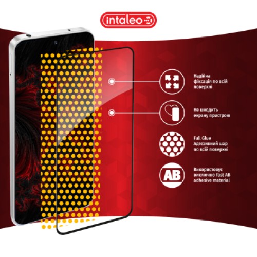 Стекло защитное Intaleo Full Glue Xiaomi Redmi Note 12R Black (1283126589805)