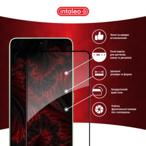 Стекло защитное Intaleo Full Glue Xiaomi Redmi Note 13 4G Black (1283126583896)