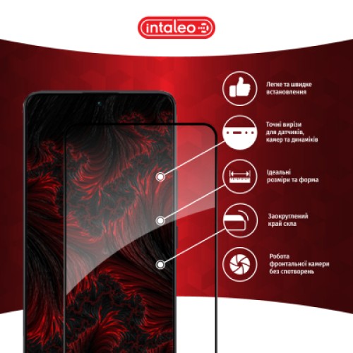 Стекло защитное Intaleo Full Glue Xiaomi Redmi Note 13 Pro Plus 5G Black (1283126583933)