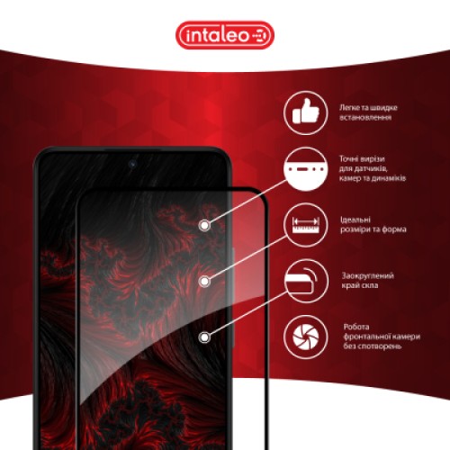 Стекло защитное Intaleo Full Glue Xiaomi Redmi Note 14 4G Black (1283126599453)