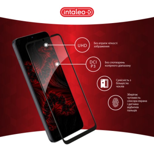 Стекло защитное Intaleo Full Glue ZTE Blade A55 Black (1283126598746)