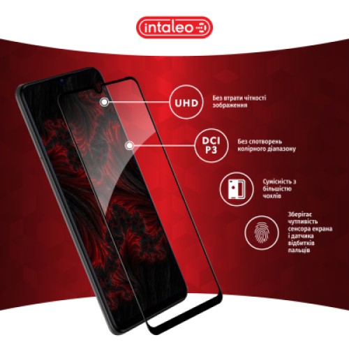 Стекло защитное Intaleo Full Glue ZTE Blade A72 Black (1283126545573)