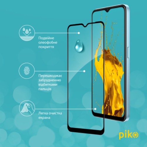 Стекло защитное Piko Full Glue Oppo A57S Black (1283126576744)