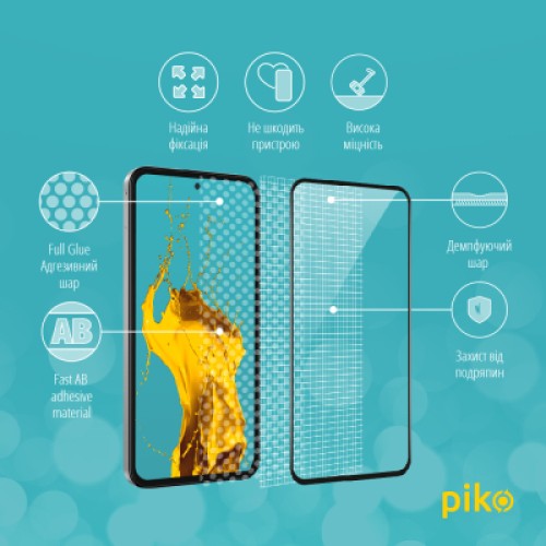 Стекло защитное Piko Full Glue Samsung M35 Black (1283126593871)