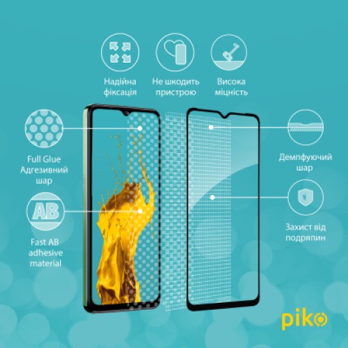 Стекло защитное Piko Full Glue Tecno Spark 10C Black (1283126564925)