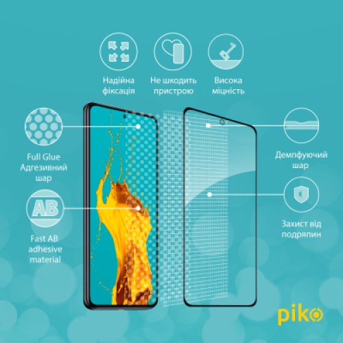 Стекло защитное Piko Full Glue Xiaomi 12T/12T Pro Black (1283126546440)