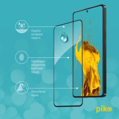 Стекло защитное Piko Full Glue Xiaomi Poco M6 Pro Black (1283126589737)