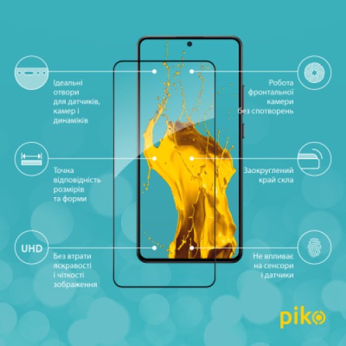 Стекло защитное Piko Full Glue Xiaomi Poco X7 Pro Black (1283126607868)