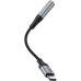 Кабель мультимедийный USB-C to 3.5mm F 1.0m LS36 Fresh Black HOCO (6942007608886)